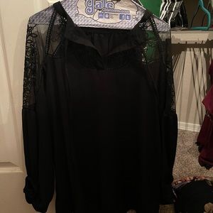 Boutique black lace top